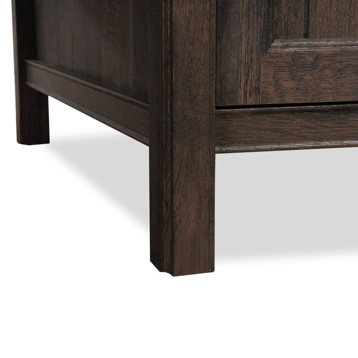 Retta Executive Office Desk - Coffee Oak 