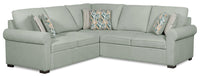 Scott Living Haven 2-Piece Left-Facing Chenille Fabric Sectional - Seafoam Blue 