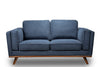 Kassia Linen-Look Loveseat - Blue