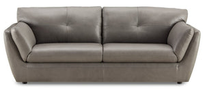 Bello Genuine Leather Sofa - Granite