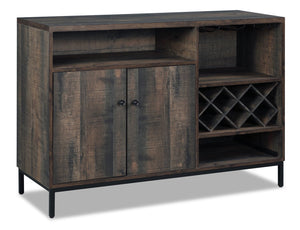 Amos Dining Server with Storage & Built-In Wine Rack, 45