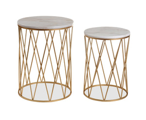 Dalilah 2-Piece Accent Table Package - Gold