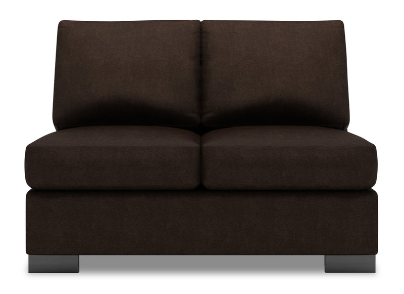 Sofa Lab Track Armless Loveseat - Luxury Chocolate