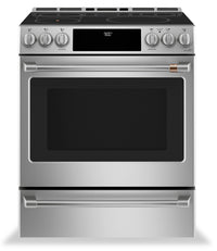 Cafe 5.7 Cu. Ft. Smart Electric Range with In Oven Camera and Cooktop Sensor - Stainless Steel - CHS… 