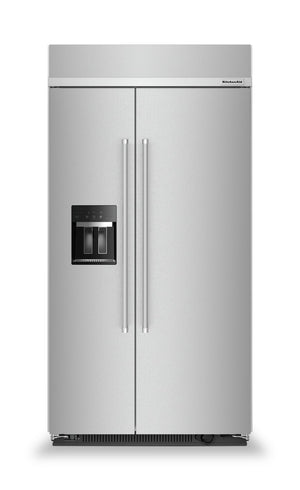 KitchenAid 25.1 Cu. Ft. Built-In Side-by-Side Refrigerator - KBSD702MSS