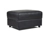 Romeo Genuine Leather Ottoman - Black