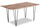 Miya Dining Table with Live Edge, Acacia Wood, Metal, 60