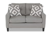 Kylie Linen-Look Fabric Loveseat - Zeus Grey