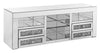 ["Oakley 59\" Glam TV Stand with Storage and Cable Management for TVs up to 65\"- Silver"]