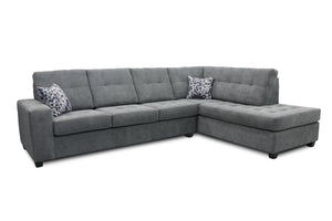 Delta 2-Piece Chenille Right-Facing Sectional - Kirkland Charcoal