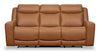 Prescott Genuine Leather Power Reclining Sofa - Butternut