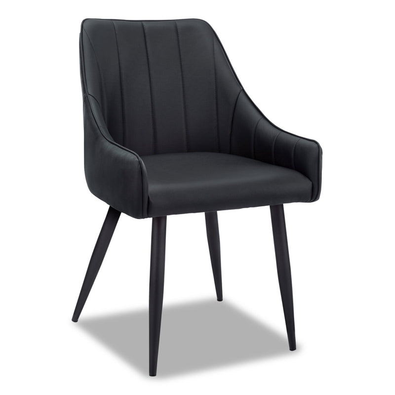 Eliot Dining Chair - Black - Contemporary style Dining Chair in Black Metal
