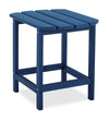 Bask Outdoor Patio End Table - 15\"W, High Density Plastic, UV & Weather Resistant - Blue