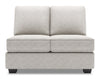 Sofa Lab Roll Armless Loveseat - Luxury Silver