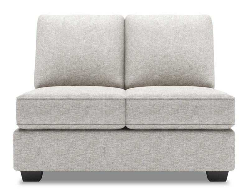 Sofa Lab Roll Armless Loveseat - Luxury Silver