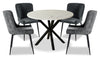 Verona 5-Piece Round Dining Package - Grey