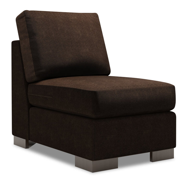 Sofa Lab Track Armless Chair - Luxury Chocolate