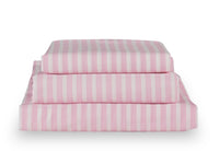 Hallie Striped 3-Piece Twin Cotton Sheet Set - Pink 