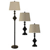 Julia 3-Piece Floor and Two Table Lamps Set