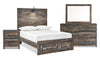 Abby 6-Piece Full Storage Bedroom Package - Brown