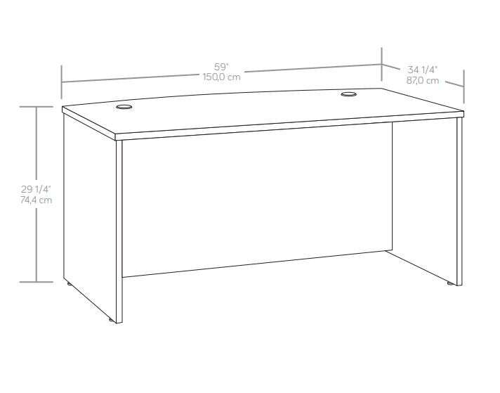 Affirm 59.06\" Commercial Grade Office Desk - Classic Cherry