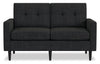 BLOK Modular Tuxedo Arm Loveseat – Charcoal 