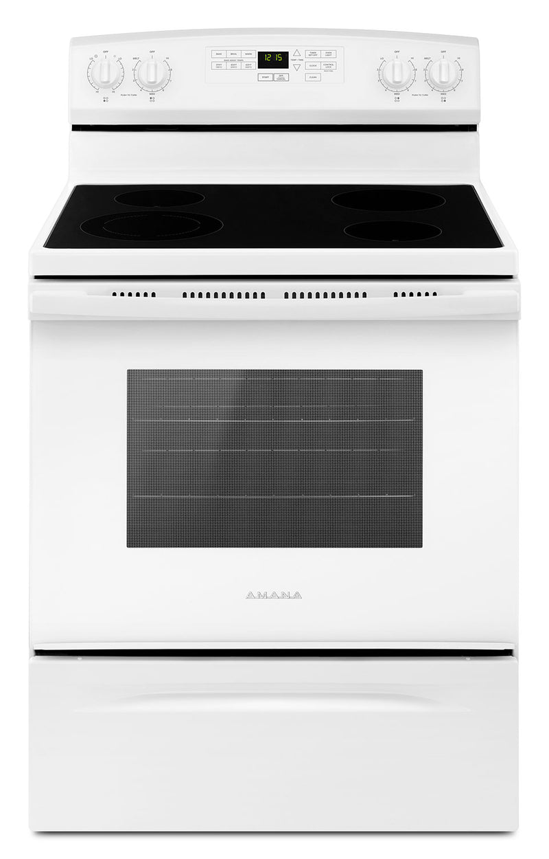 Amana 4.8 Cu. Ft. Freestanding Electric Range with Self-Clean – YAER6603SFW - Electric Range in White