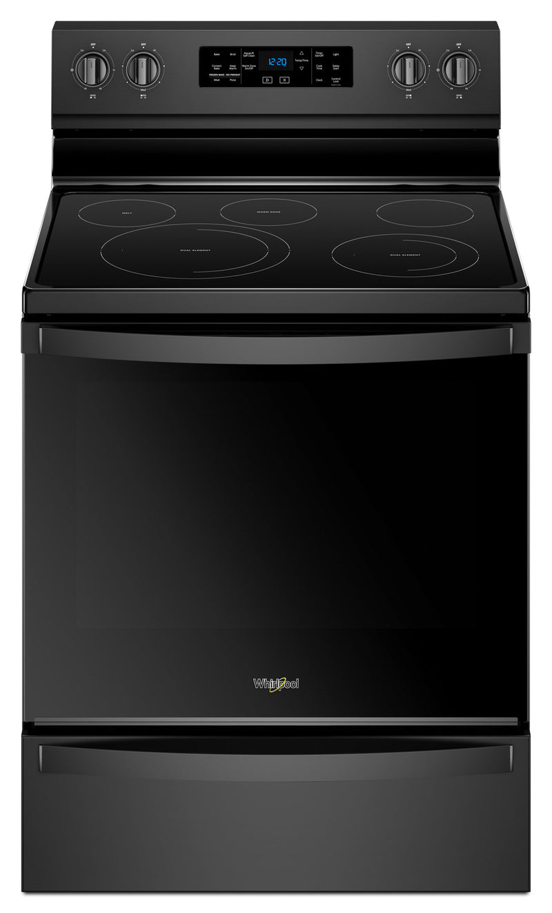 Whirlpool® 6.4 Cu. Ft. Freestanding Electric Range with Frozen Bake™ Technology - Electric Range in Black