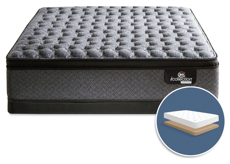 Serta® iCollection® Senna Firm Euro-Top Low-Profile Full Mattress Set