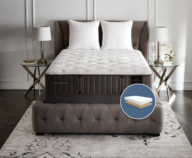 Stearns & Foster Finsbury Firm Low-Profile Queen Mattress Set
