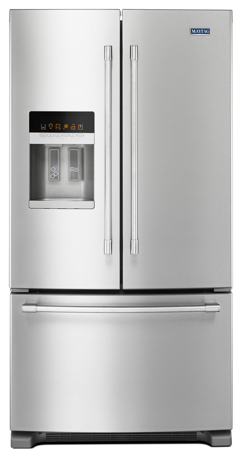 Maytag 25 Cu. Ft. French-Door Refrigerator – MFI2570FEZ - Refrigerator with Exterior Water/Ice Dispenser, Ice Maker in Stainless Steel
