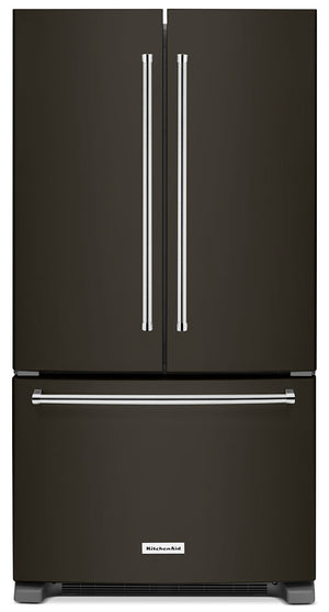 KitchenAid 20 Cu. Ft. French-Door Refrigerator with Interior Dispenser - Black Stainless Steel