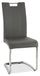 Tuxedo Dining Chair with Vegan-Leather Fabric, Metal - Grey