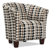 Tub-Style Fabric Accent Chair - Steel