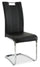 Tuxedo Dining Chair with Vegan-Leather Fabric, Metal - Black