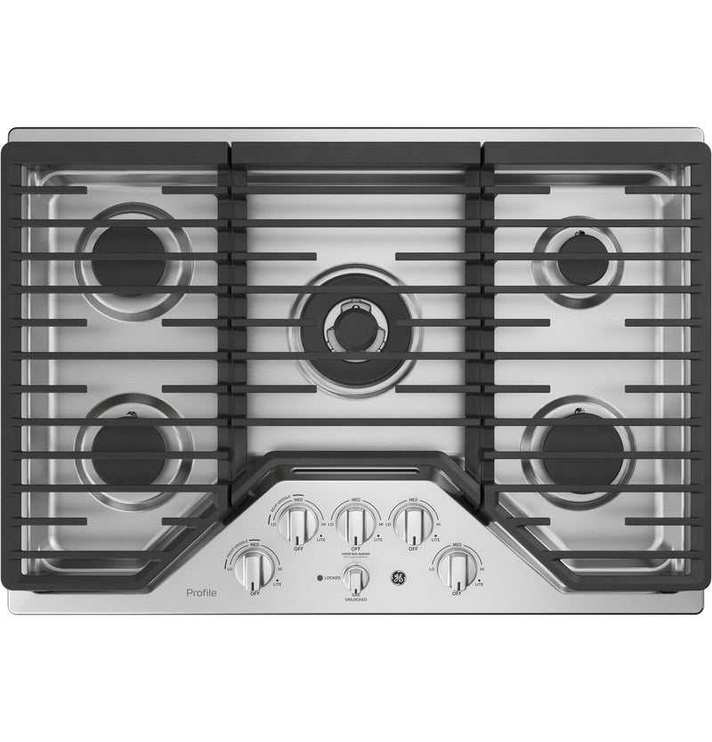 GE Profile™ Series 30" Built-In Gas Cooktop – PGP9030SLSS - Gas Cooktop in Stainless Steel