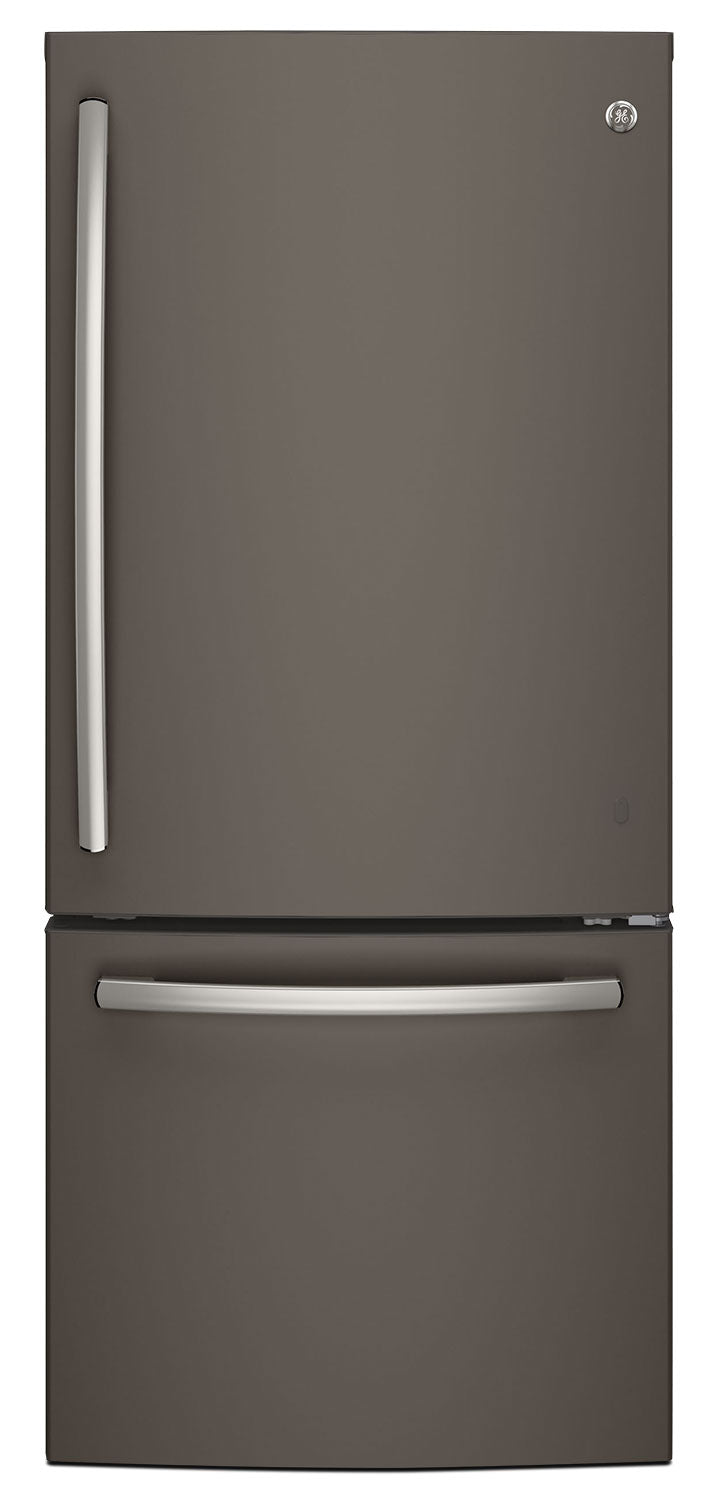 GE 20.9 Cu. Ft. Bottom-Mount Refrigerator – GDE21DMKES - Refrigerator in Slate