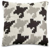 Houndstooth Accent Pillow – White, Black and Grey