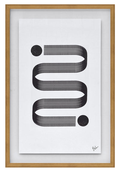 Framed Serpentine Print I - 24” x 36” 