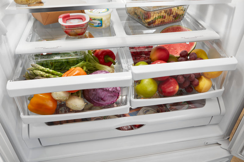 Whirlpool 36\" 25 Cu. Ft. French-Door Refrigerator - Black - WRF535SWHB