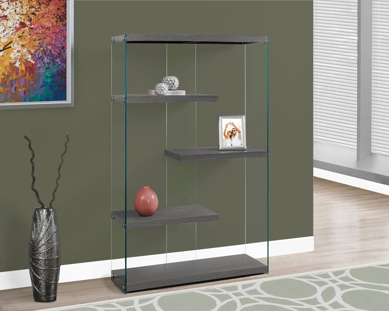 Yonah Wide Bookcase – Grey