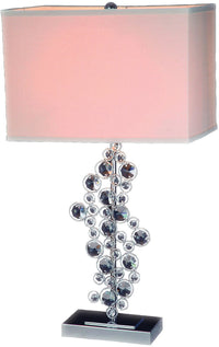 Chrome and Crystal Table Lamp
