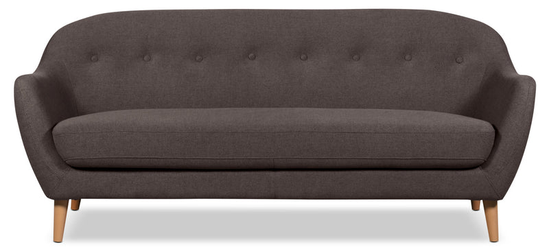 Calla Linen-Look Fabric Sofa – Dark Grey - Modern style Sofa in Dark Grey