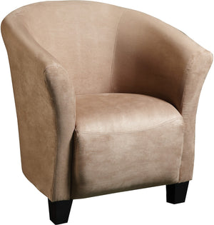 Tub-Style Microsuede Accent Chair - Mocha