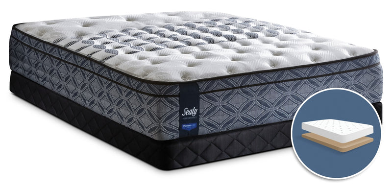 Sealy Posturepedic Performance Plus Lindfield Firm Euro-Top Low-Profile Queen Mattress Set