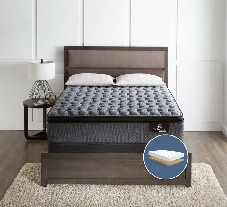 Serta® iCollection® Senna Firm Euro-Top Low-Profile Full Mattress Set